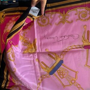 Carleton Varney Pink and Gold Scarf
